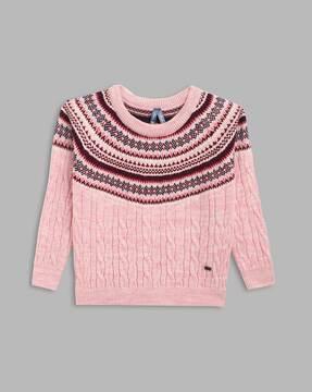 knitted round neck pullover