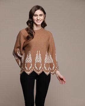 knitted round-neck sweater
