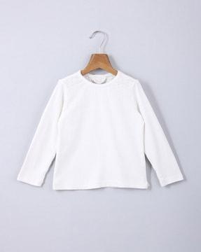 knitted round-neck top