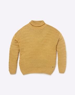knitted turtle-neck pullover