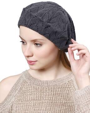 knitted beret cap
