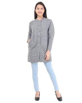 knitted cardigan with insert pockets