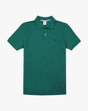 knitted colo pique alim fit polo t-shirt