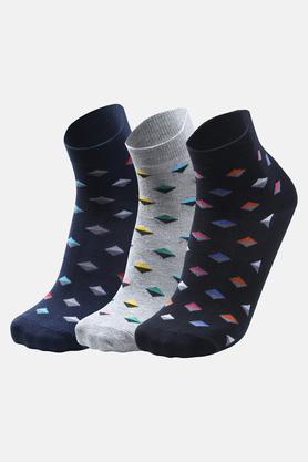 knitted cotton nylon spandex men's crew socks - multi