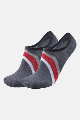 knitted cotton nylon spandex men's no show socks - dark grey