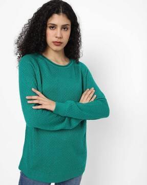 knitted crew-neck pullover