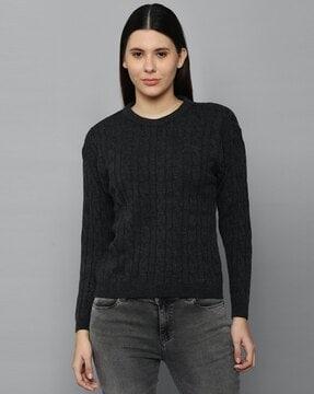 knitted crew-neck pullover