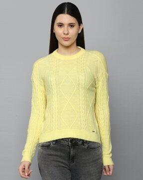 knitted crew-neck pullover