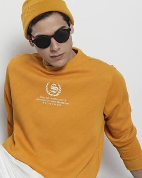 knitted crew-neck sweatshirt