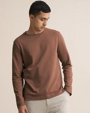 knitted crew-neck t-shirt