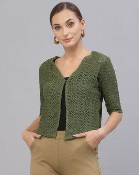 knitted crop shrug