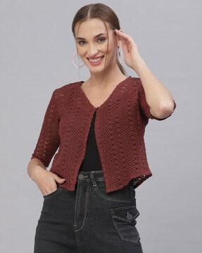 knitted crop shrug
