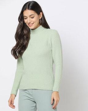 knitted high-neck pullover