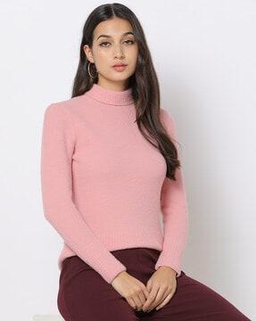 knitted high-neck pullover