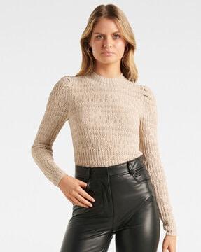 knitted high-neck pullover