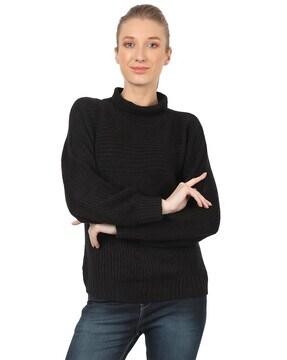 knitted high-neck pullover