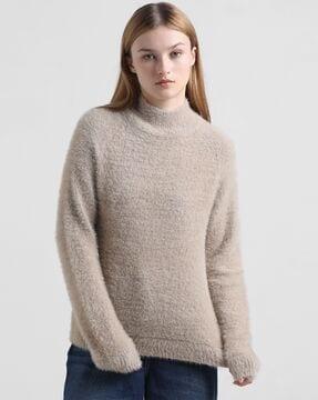 knitted high-neck pullover