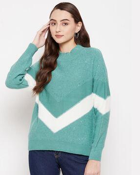 knitted high-neck pullover