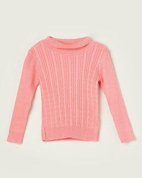knitted high-neck sweater