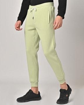 knitted joggers with drawstring waist