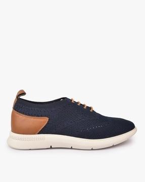 knitted lace-up casual shoes