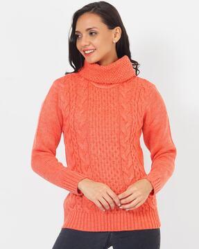 knitted ribbed pullover