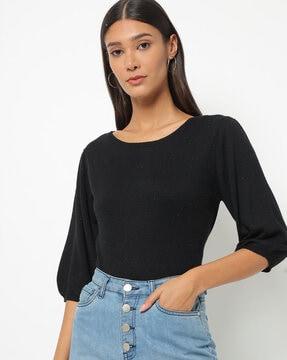 knitted round-neck pullover