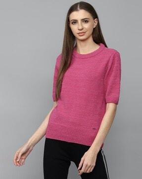 knitted round-neck pullover