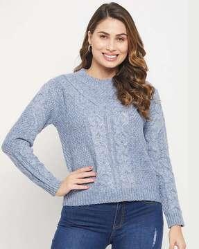 knitted round-neck sweater