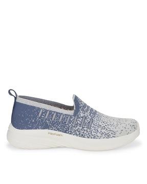 knitted round-toe slip-on shoes