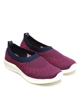knitted running sports shoes