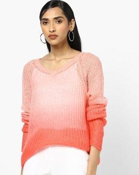 knitted sheer pullover