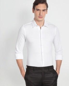 knitted slim fit shirt