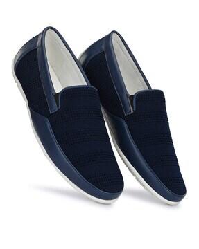 knitted slip-on loafers