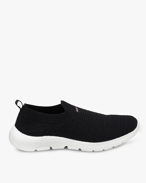 knitted slip-on running shoes