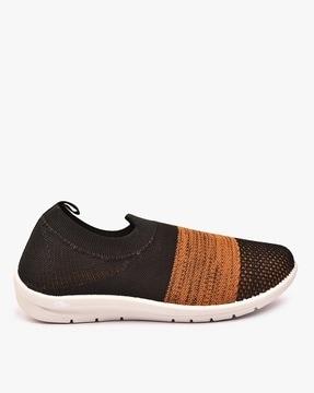 knitted slip-on shoes