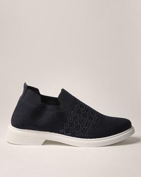 knitted slip-on shoes