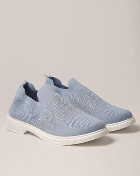 knitted slip-on shoes