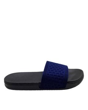 knitted slip-on slides