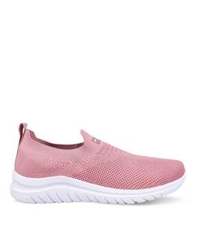 knitted slip-on sports shoes