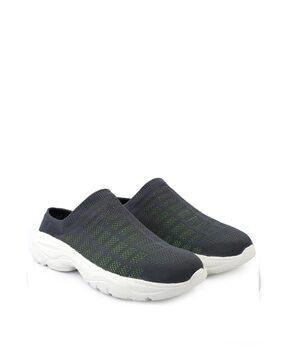 knitted slip-on walking shoes