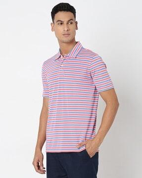 knitted supima stretch pique golf polo shirt