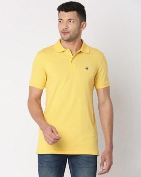 knitted supima stretch pique polo shirt