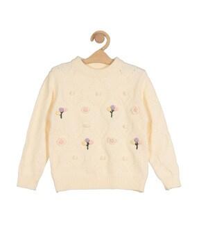knitted sweater with applique