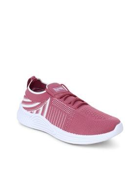 knitted upper lace-up casual shoes