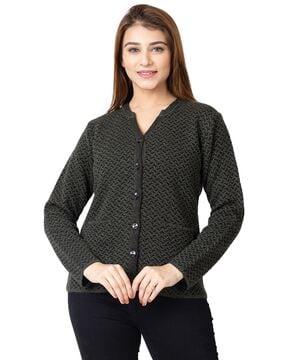 knitted v-neck cardigan with pockets