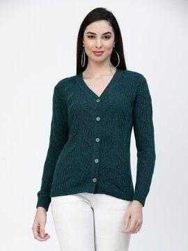 knitted v-neck cardigan