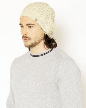 knitted woolen beanie cap