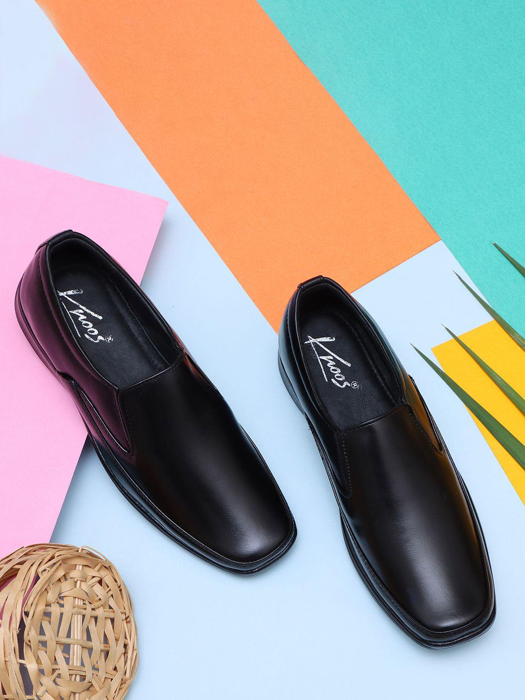 knoos men genuine leather formal slip-on shoes