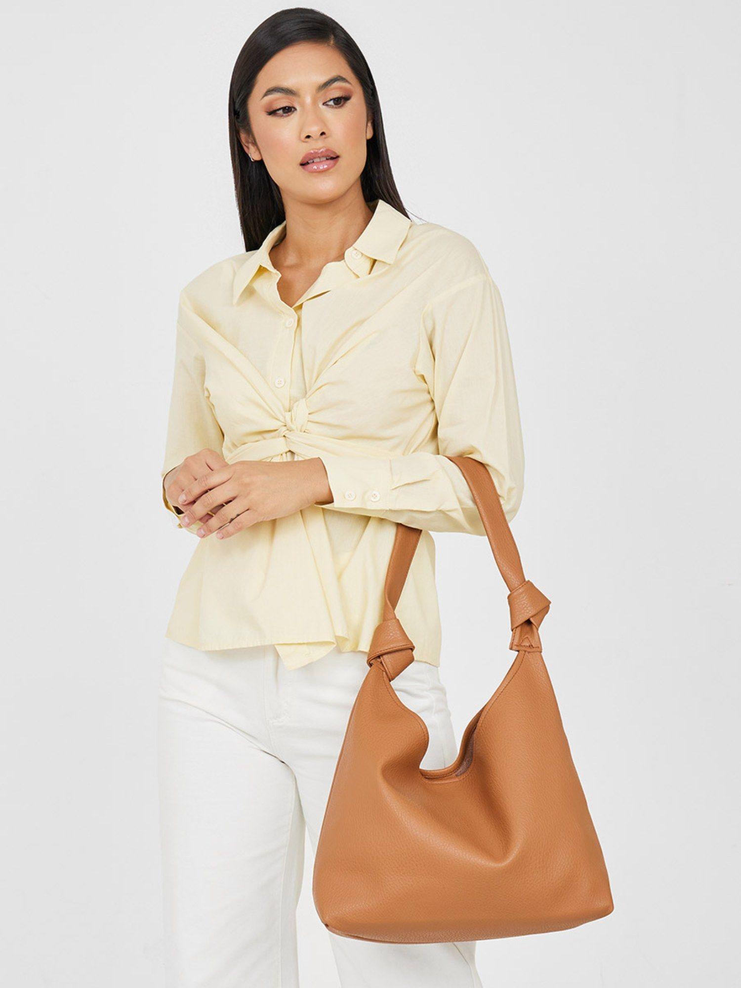 knot handle shoulder bag